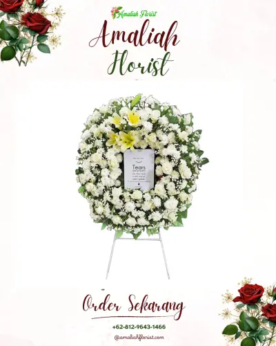 Krans Bunga Duka Cita di Ciganjur
